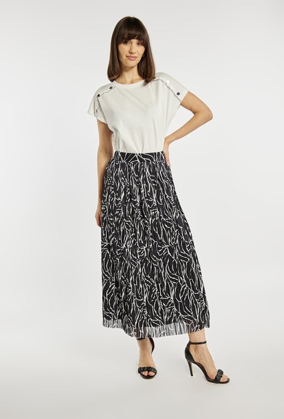 Bluzka z aplikacjami na rękawach