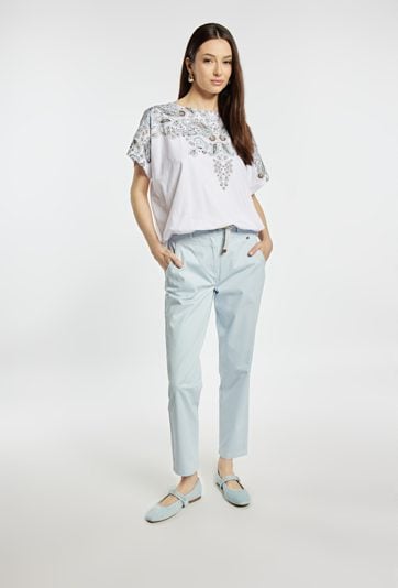 Spodnie damskie z paskiem