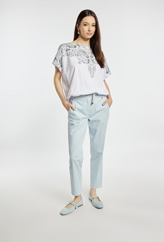 Spodnie damskie z paskiem