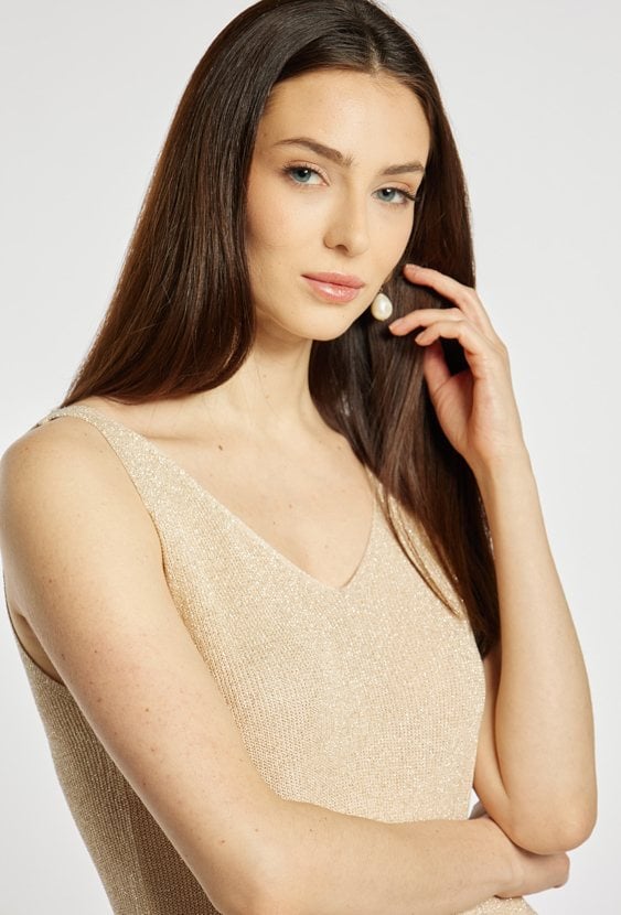 Sweterkowy top damski