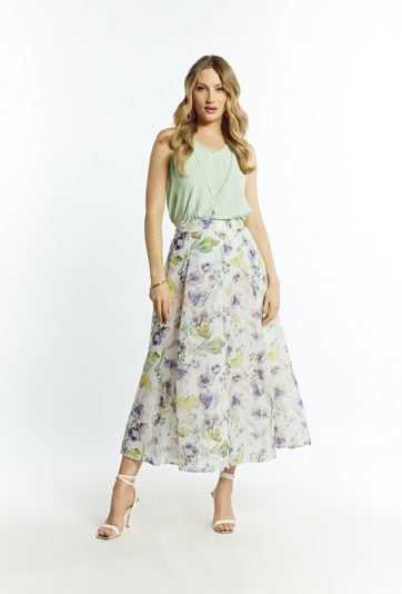 Rozkloszowana spódnica midi