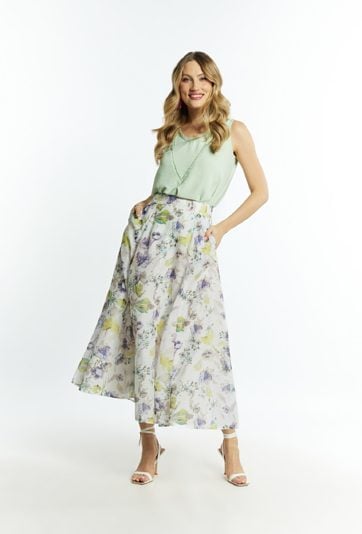 Rozkloszowana spódnica midi