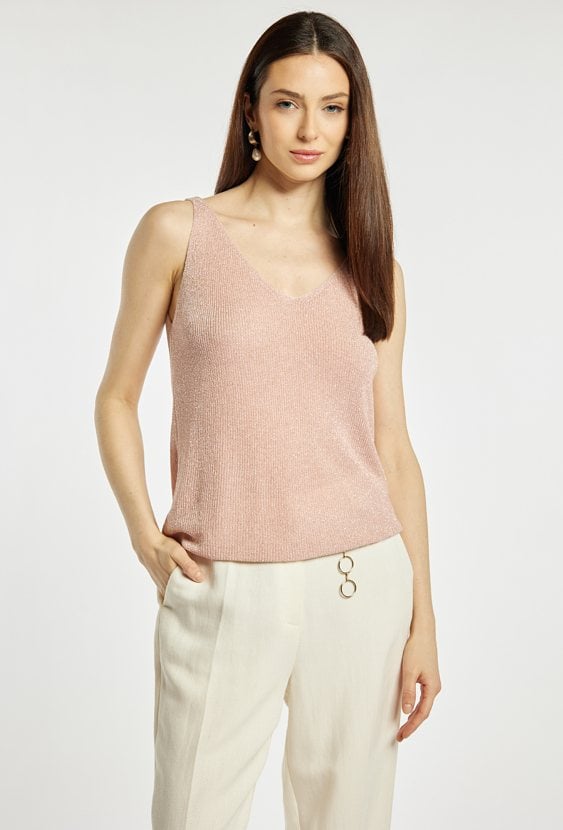 Sweterkowy top damski