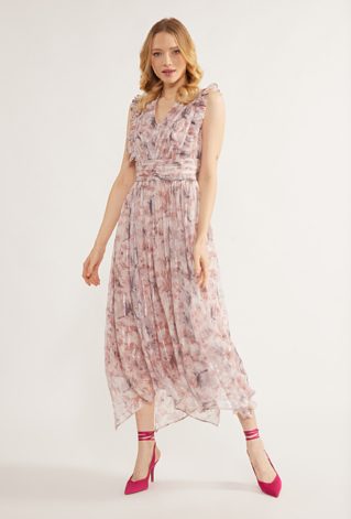 Wzorzysta sukienka damska