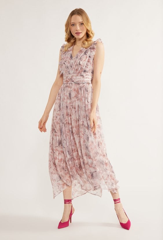 Wzorzysta sukienka damska