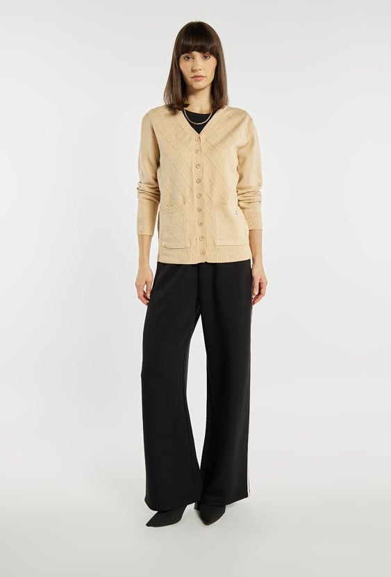 Kardigan damski z kieszonkami