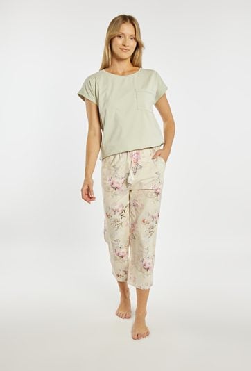 Wzorzyste spodnie od piżamy 7/8