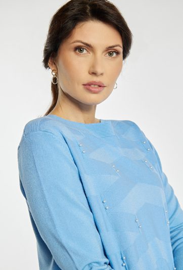 Sweter z koralikami