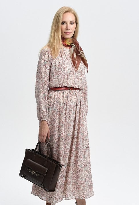 Maxi sukienka w ciekawy wzór