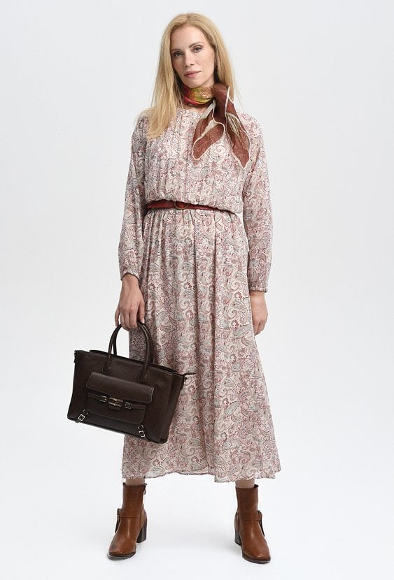 Maxi sukienka w ciekawy wzór