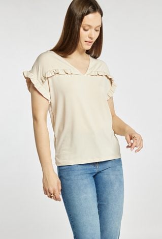 Bluzka damska z delikatną falbanką