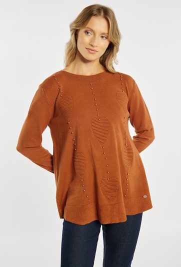 Sweter z koralikami
