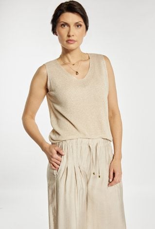 Sweterkowy top z połyskiem