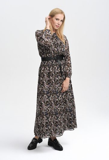 Maxi sukienka w ciekawy wzór