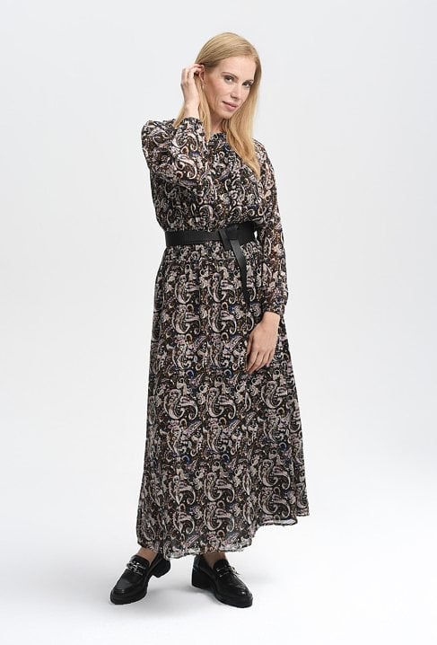 Maxi sukienka w ciekawy wzór