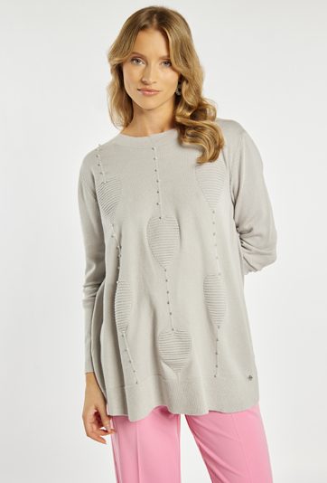 Sweter z koralikami