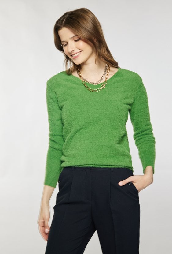 Sweter z krótkim włosiem