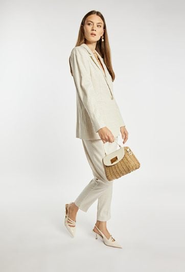 Spodnie w delikatną kratkę