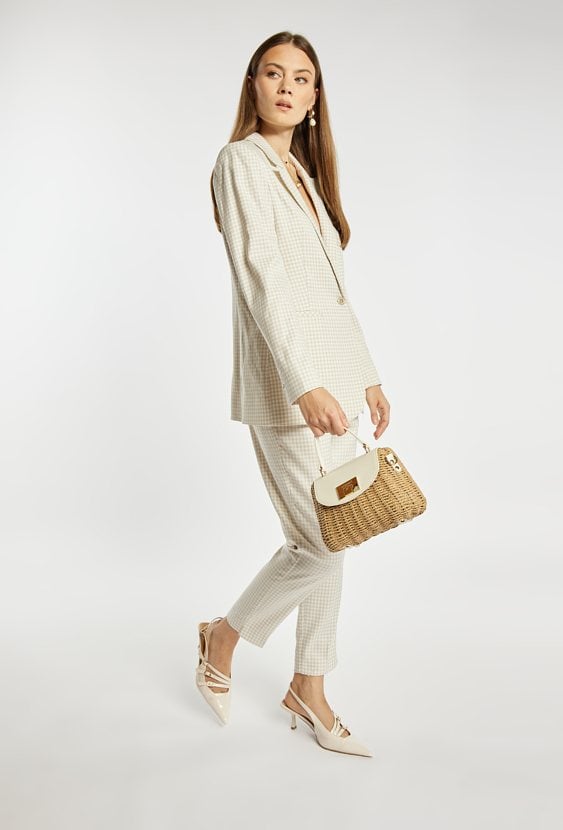 Spodnie w delikatną kratkę