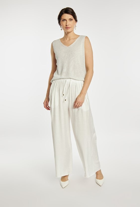 Sweterkowy top z połyskiem