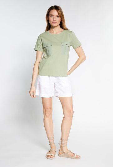 Bawełniany t-shirt z kieszonkami