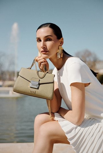 Torba damska z łańcuszkowym paskiem