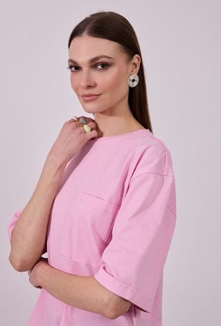 Luźny T-shirt damski