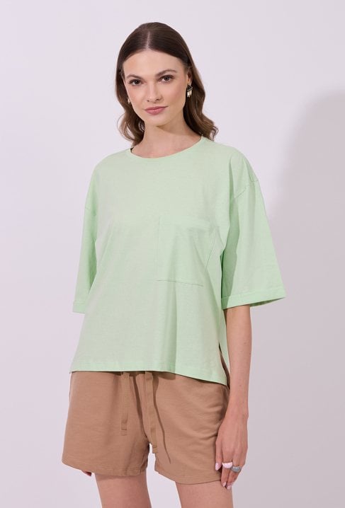 Luźny T-shirt damski