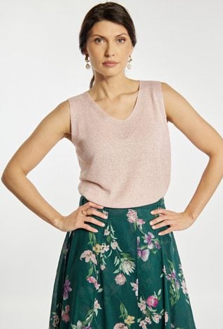 Sweterkowy top z połyskiem