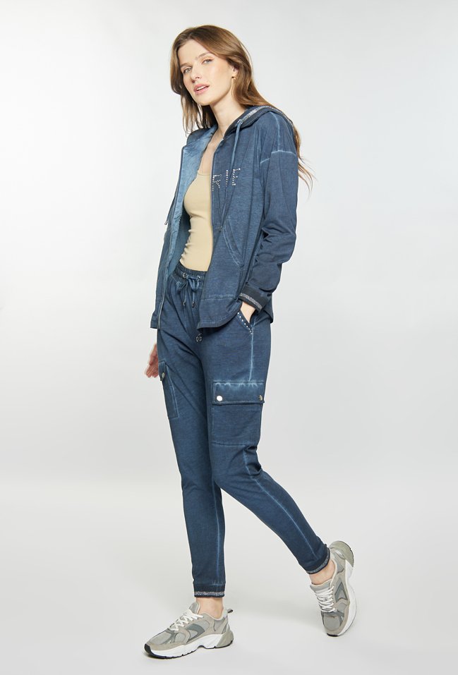 ✨N19 N14 N16 ねおん✨ Spodnie z dżerseju Boyfriend Look 415 czarne 2319103