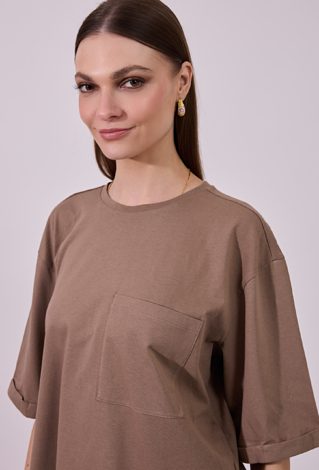 Luźny T-shirt damski