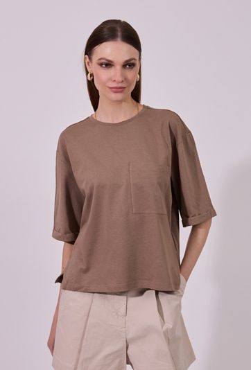 Luźny T-shirt damski