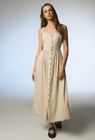 Letnia sukienka z wiskozy i lnu