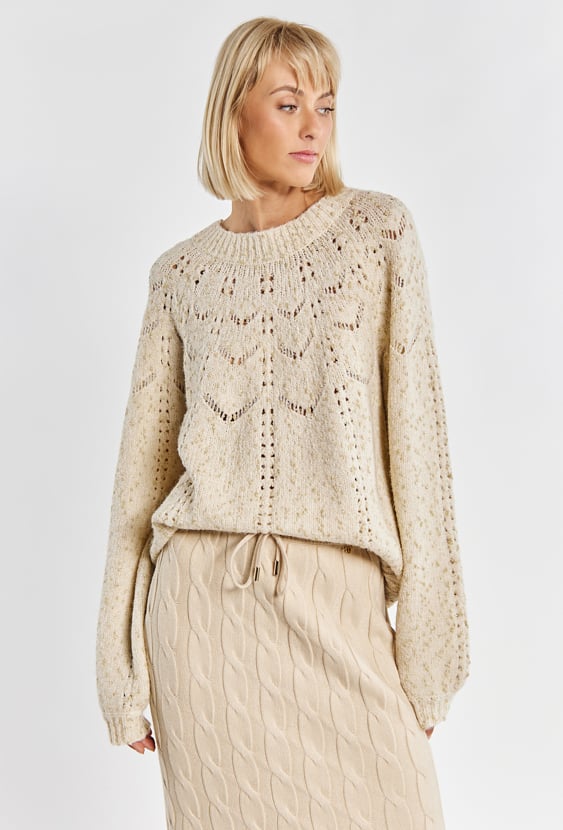 Sweter damski z połyskiem