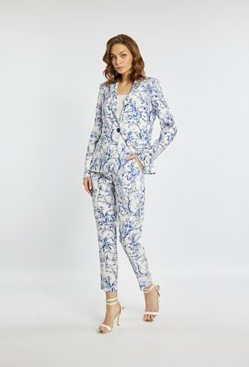 Wzorzyste spodnie z wiskozą