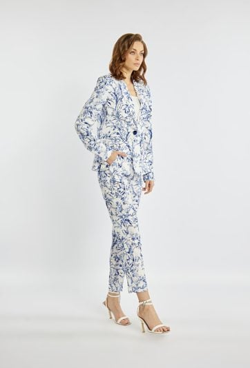 Wzorzyste spodnie z wiskozą