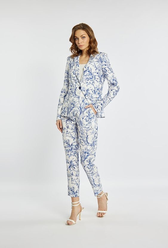 Wzorzyste spodnie z wiskozą