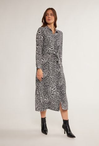 Wzorzysta sukienka midi