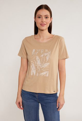 T-shirt z ozdobnym panelem