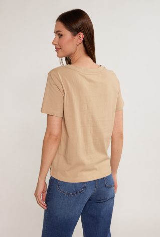 T-shirt z ozdobnym panelem