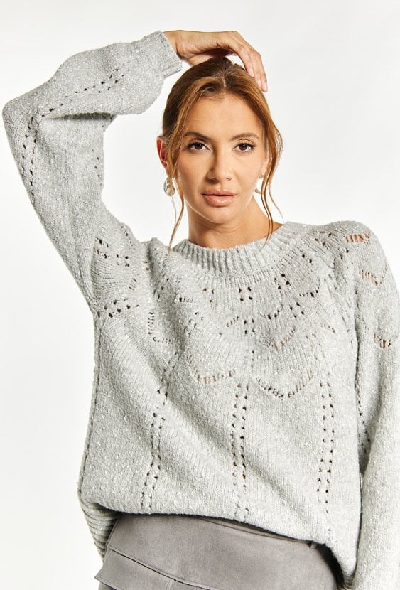 Sweter damski z połyskiem