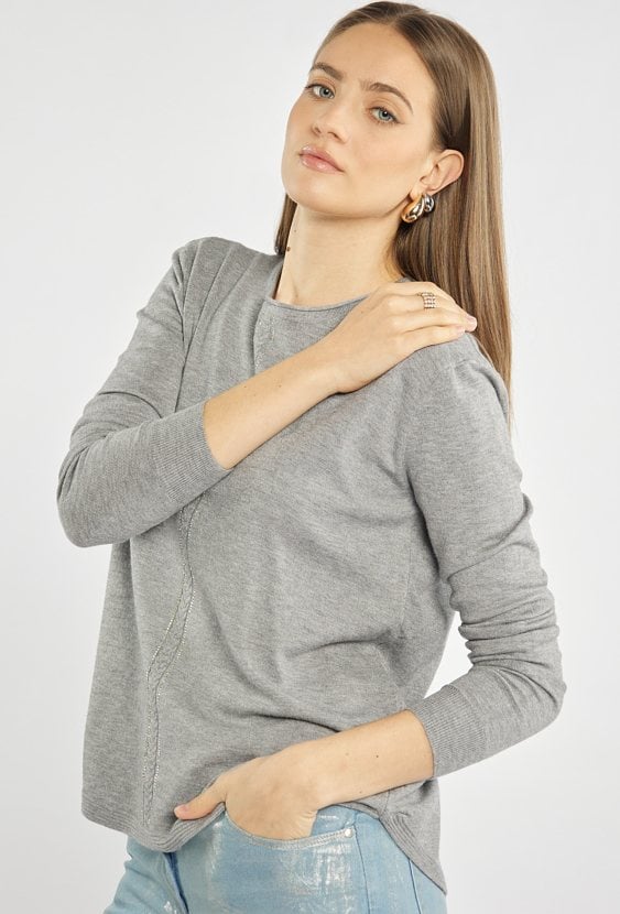 Sweter damski z połyskiem