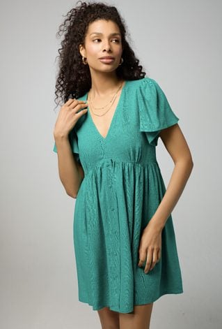 Sukienka z wiskozy i lnu