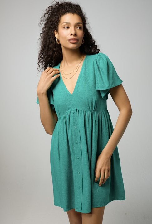 Sukienka z wiskozy i lnu