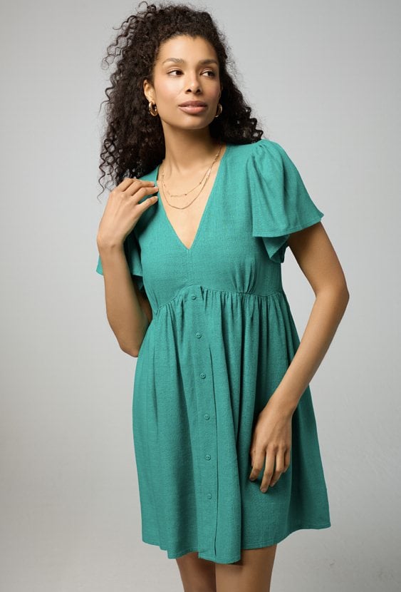 Sukienka z wiskozy i lnu