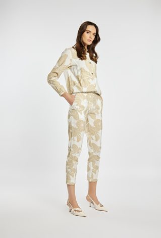 Wzorzyste spodnie z wiskozą