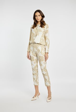 Wzorzyste spodnie z wiskozą