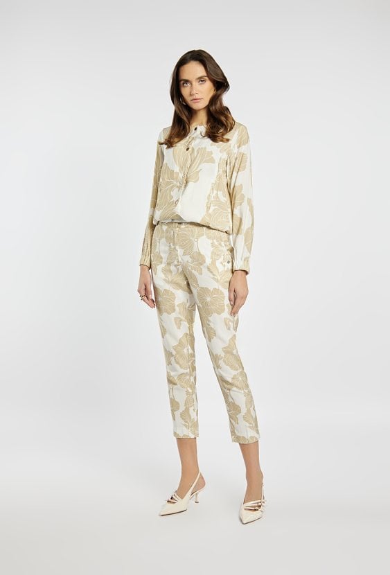 Wzorzyste spodnie z wiskozą