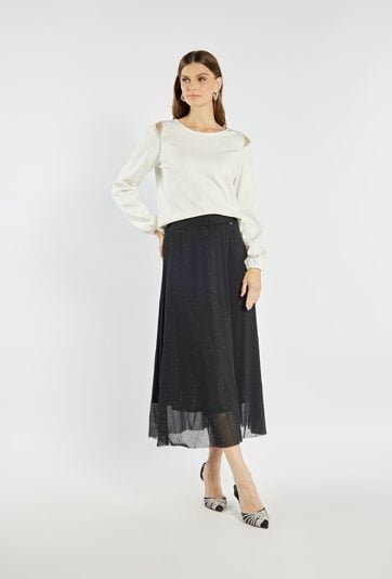 Zwiewna spódnica midi