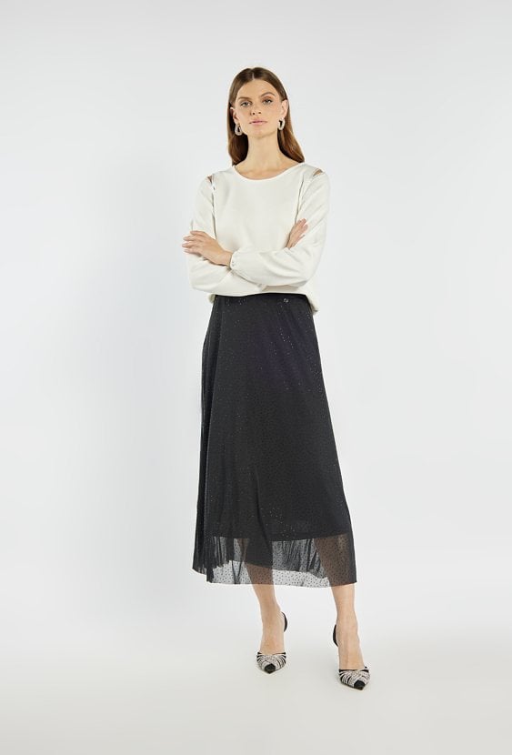 Zwiewna spódnica midi